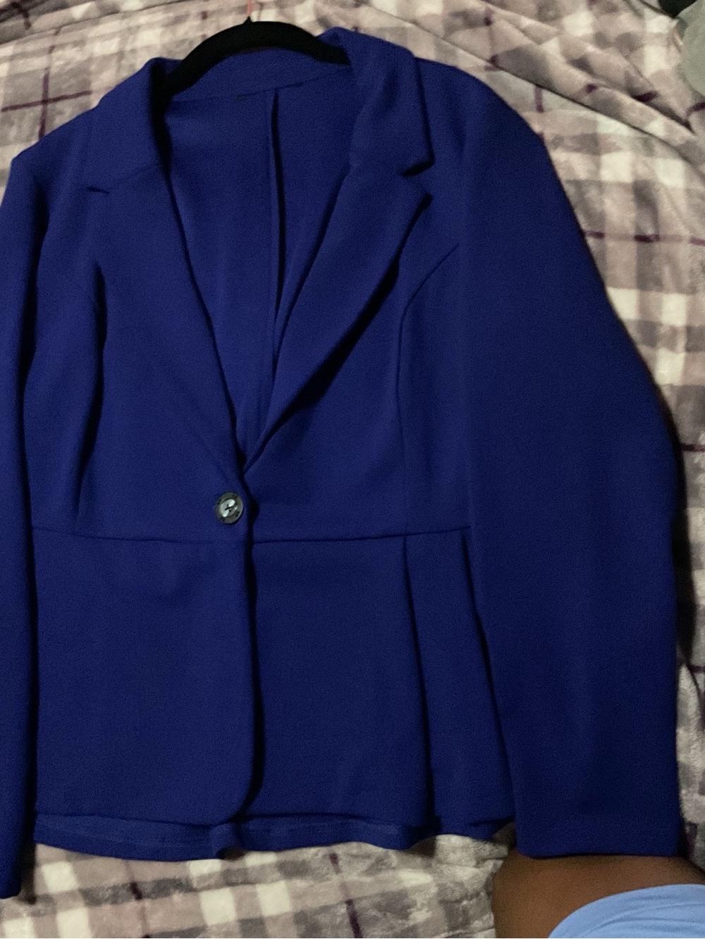 Classic Women's Royal Blue Single-Button Blazer